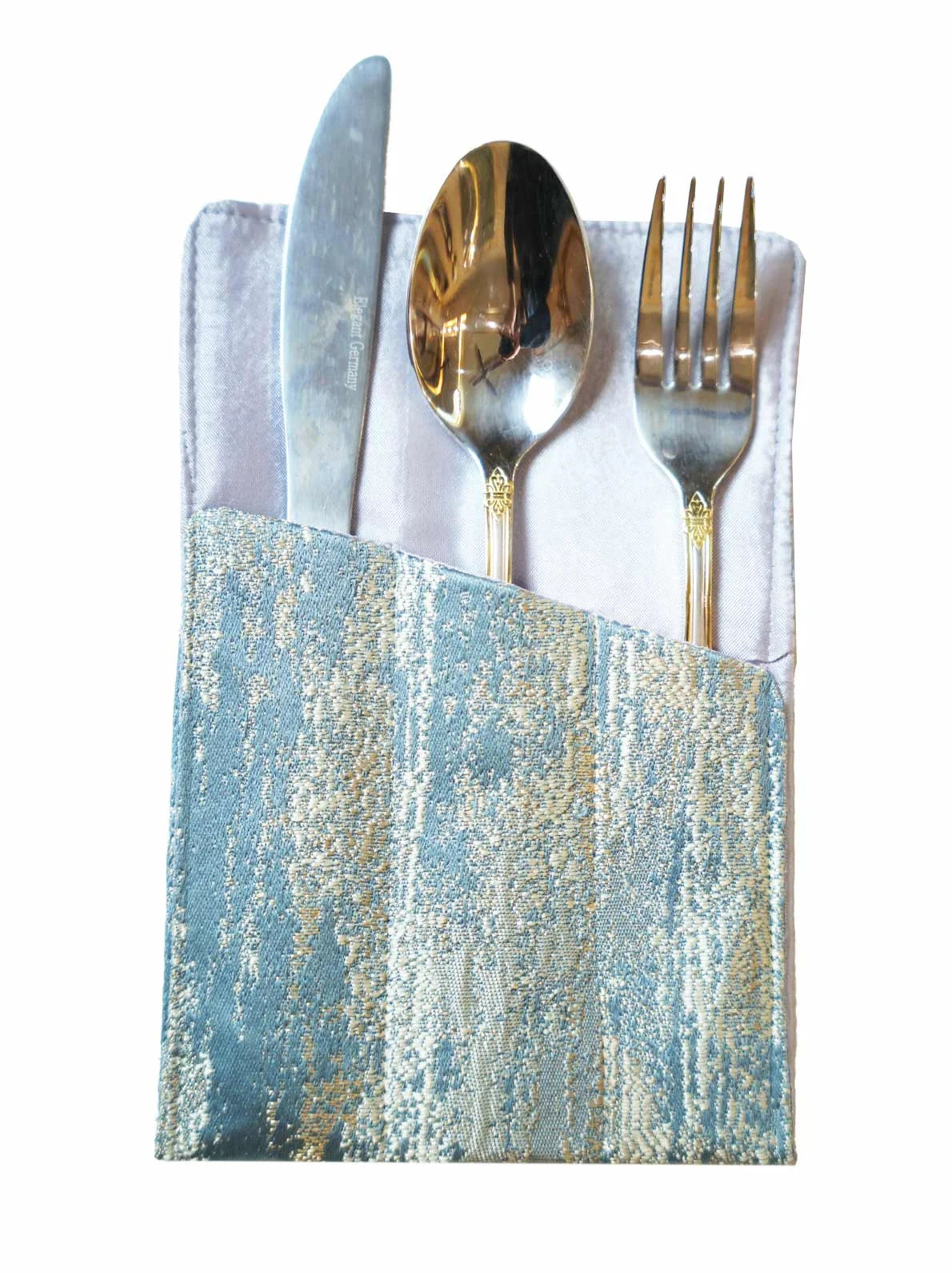 Crown Damask Blue Table Runner Set