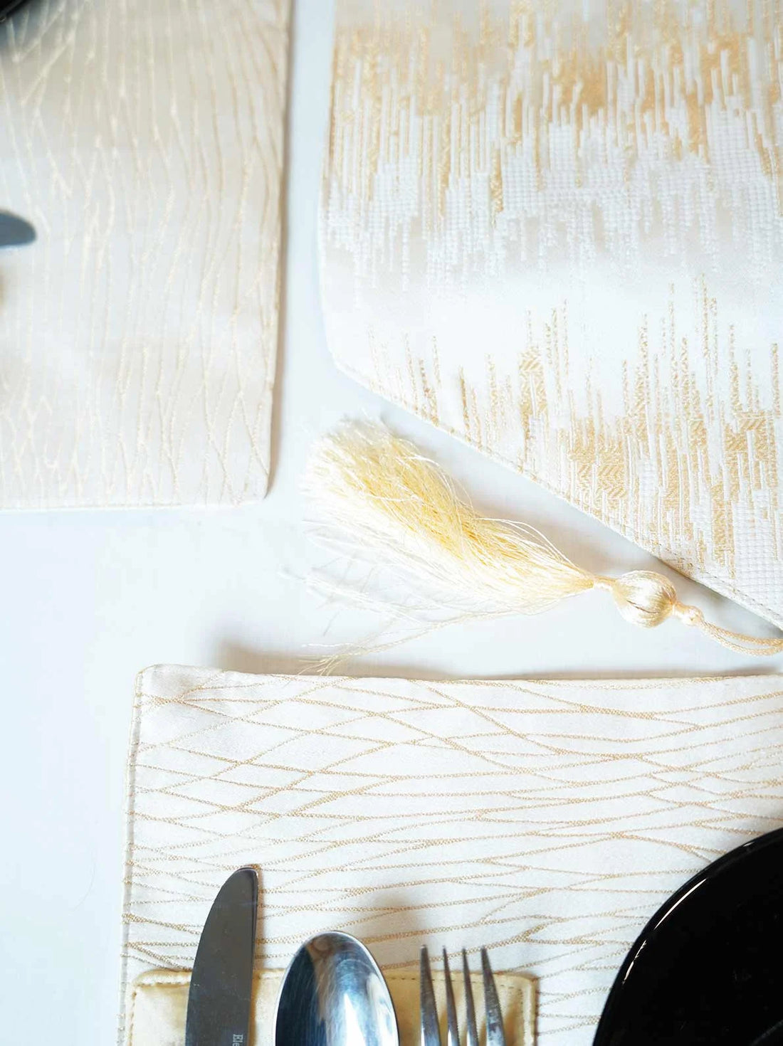 Soft Gold Table Runner Set