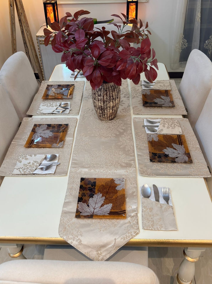 Vintage Jacquard Table Runner Set