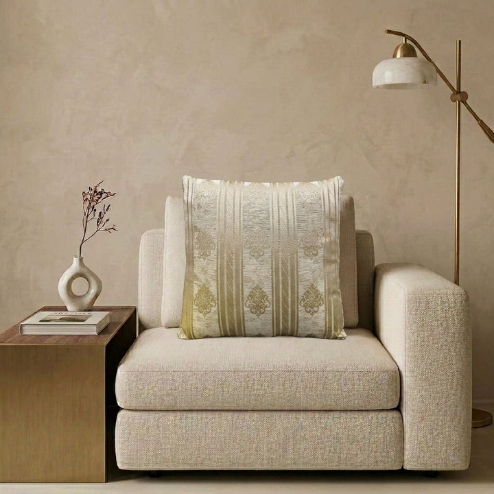 Gold Regency Stripe Cushion Cover