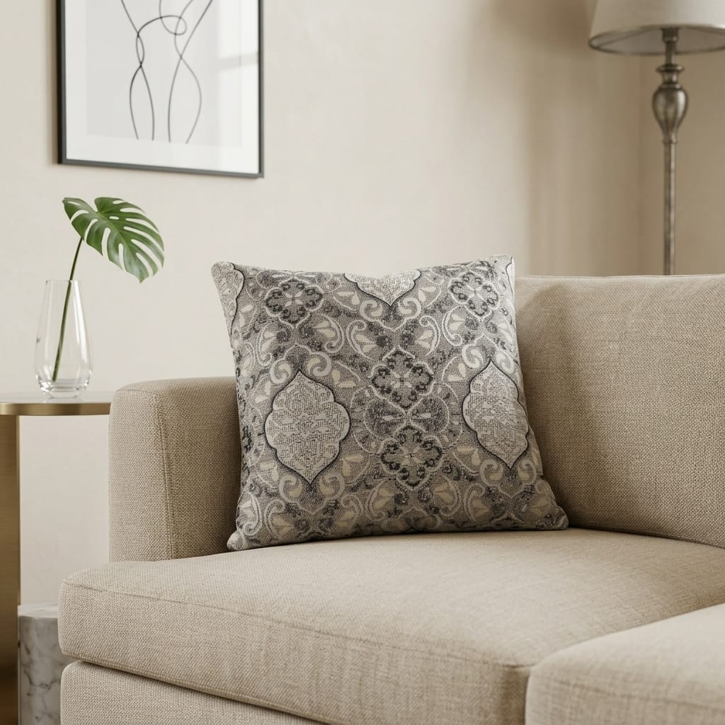 Velvet Grey Cushion Cover