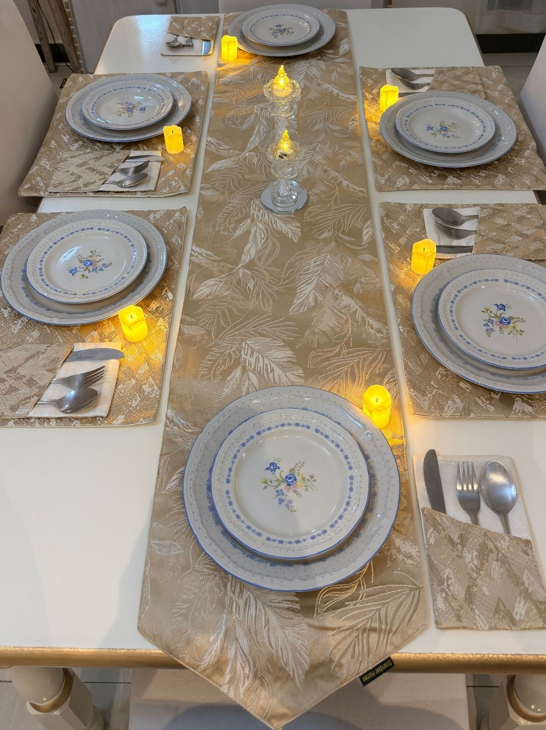 Gold Quartz Table Runner Set