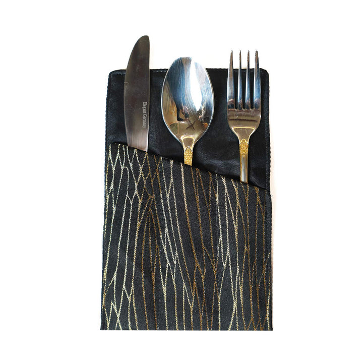 Chenille Damask Cutlery Holder