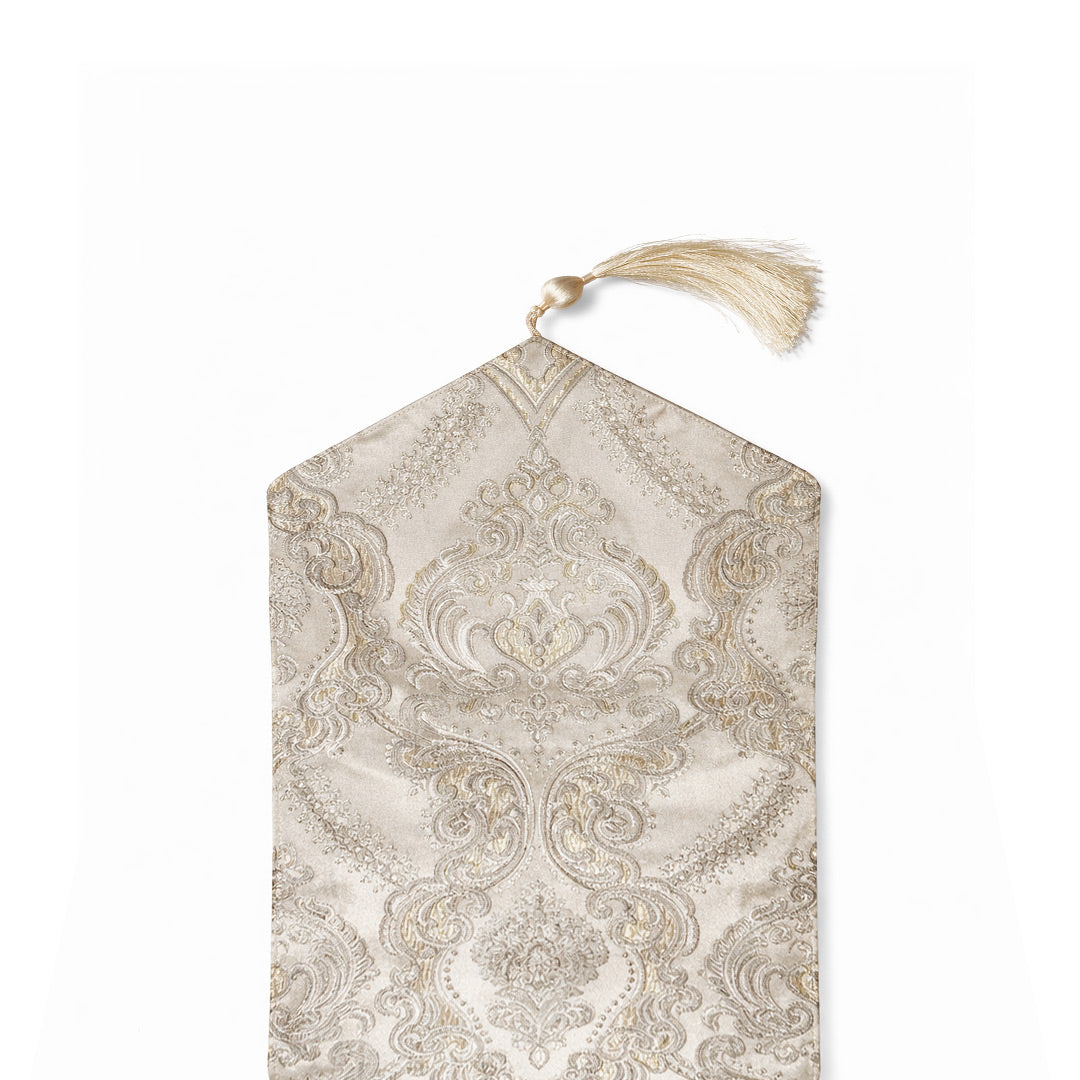 Ivory Damask Table Runner Set