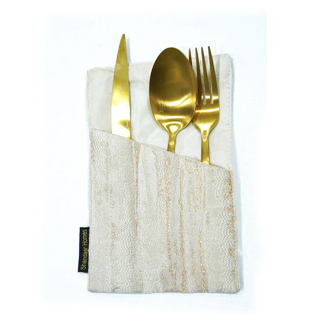 Gold Crafted Cutlery Holder - Shandaar Homes