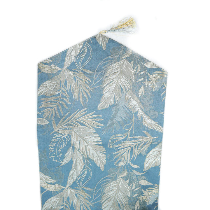 Silver Grey Damask Table Runner