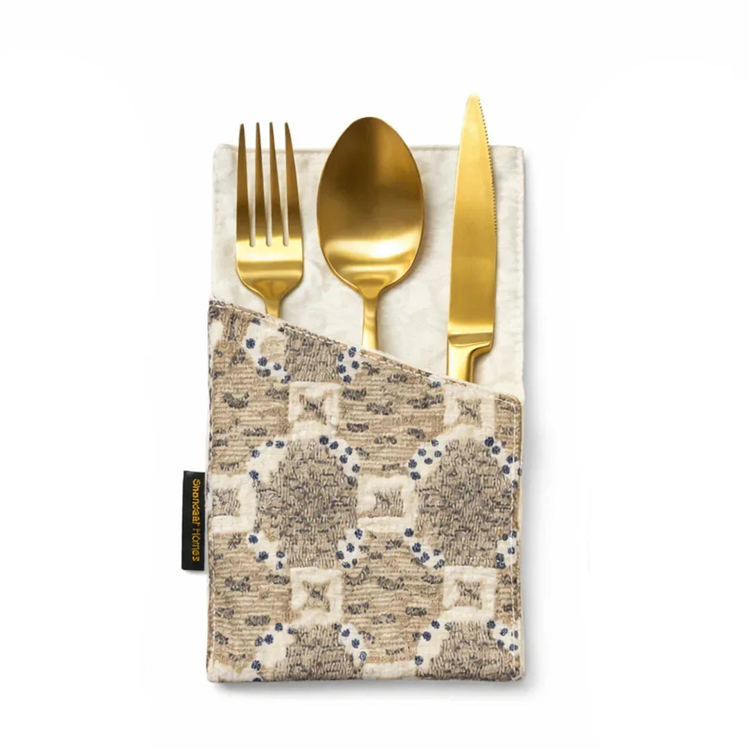 Gold Brown Velvet Table Runner Set - Shandaar Homes