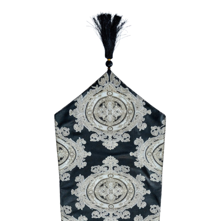 Crown Gold Black Table Runner