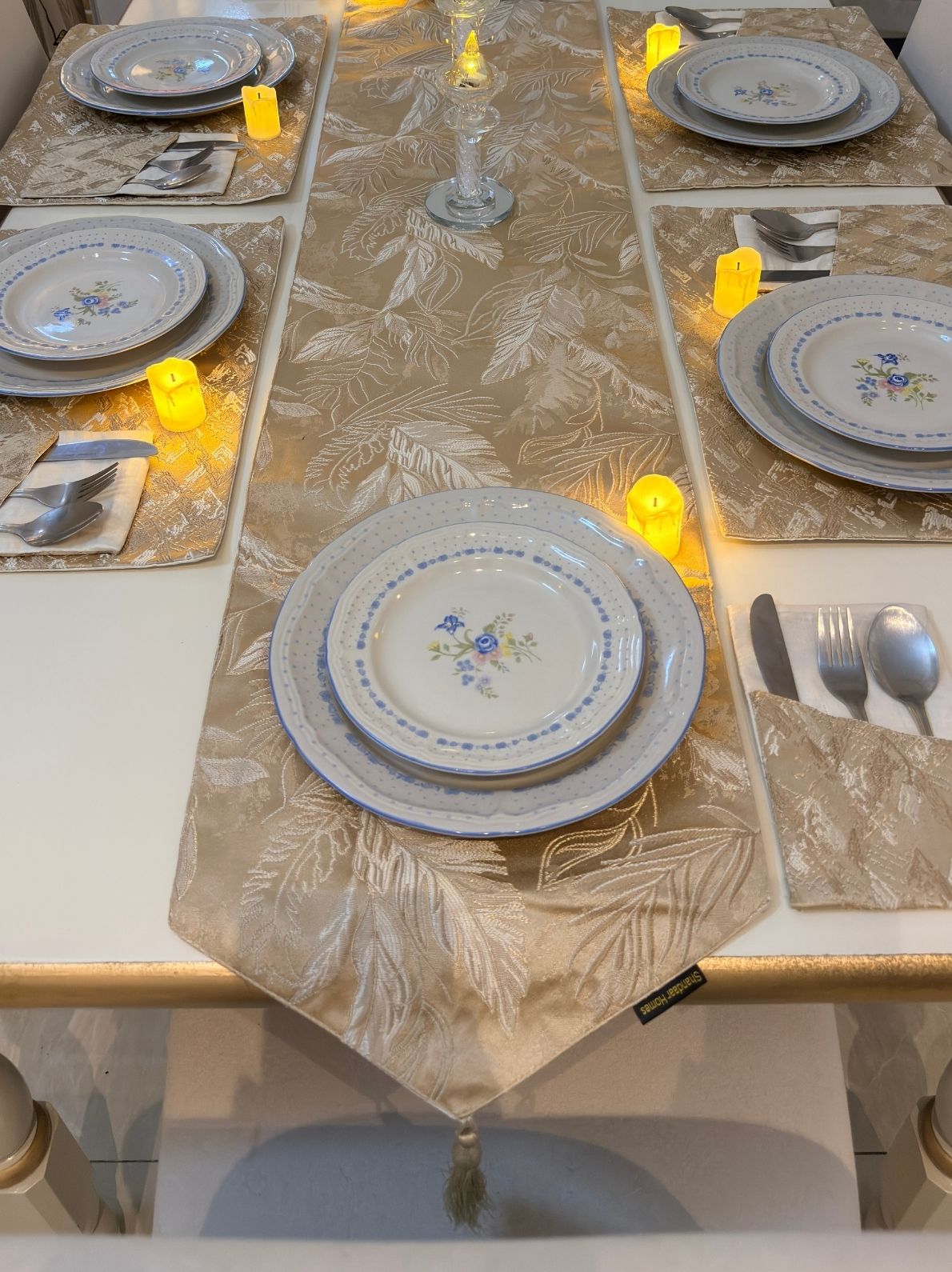 Gold Quartz Table Runner Set
