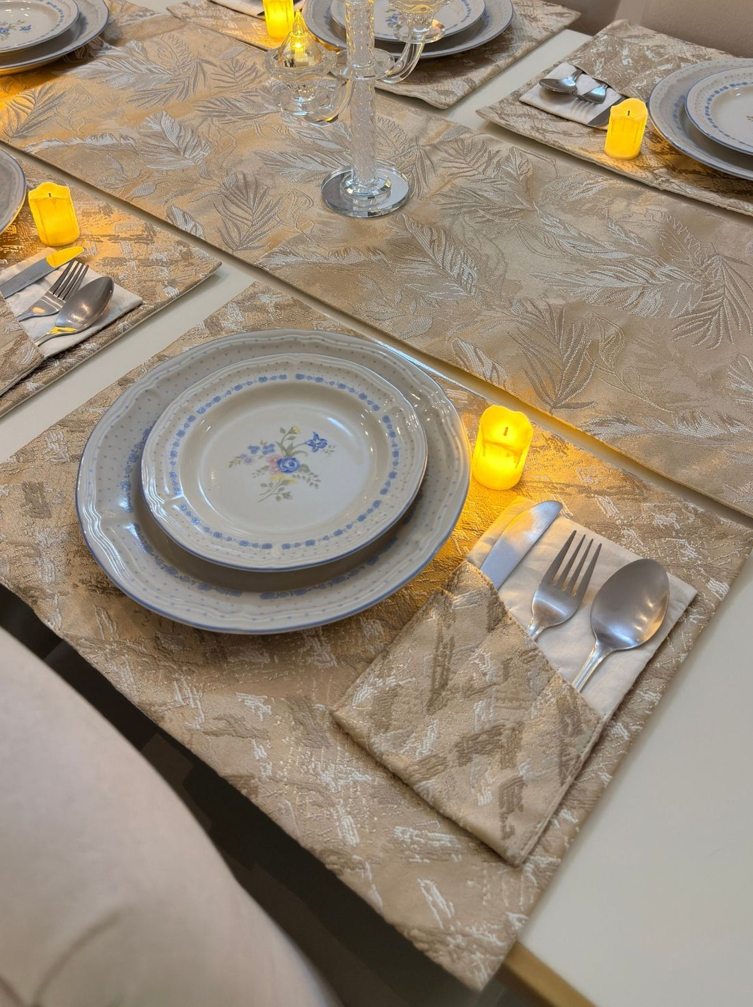 Gold Quartz Table Runner Set