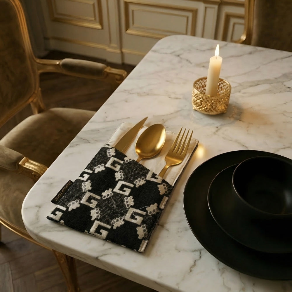 Black Velvet Cutlery Holder