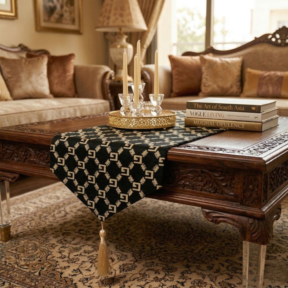 Black Velvet Table Runner