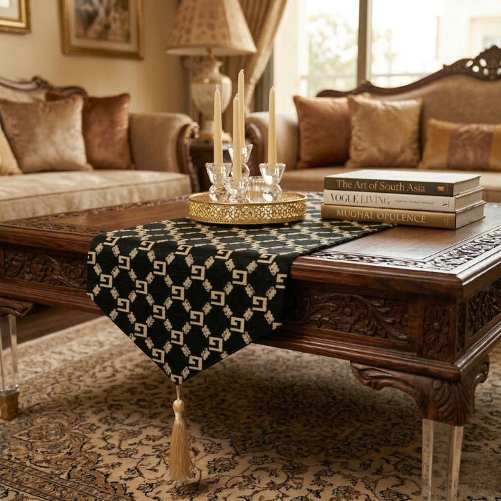 Black Velvet Table Runner