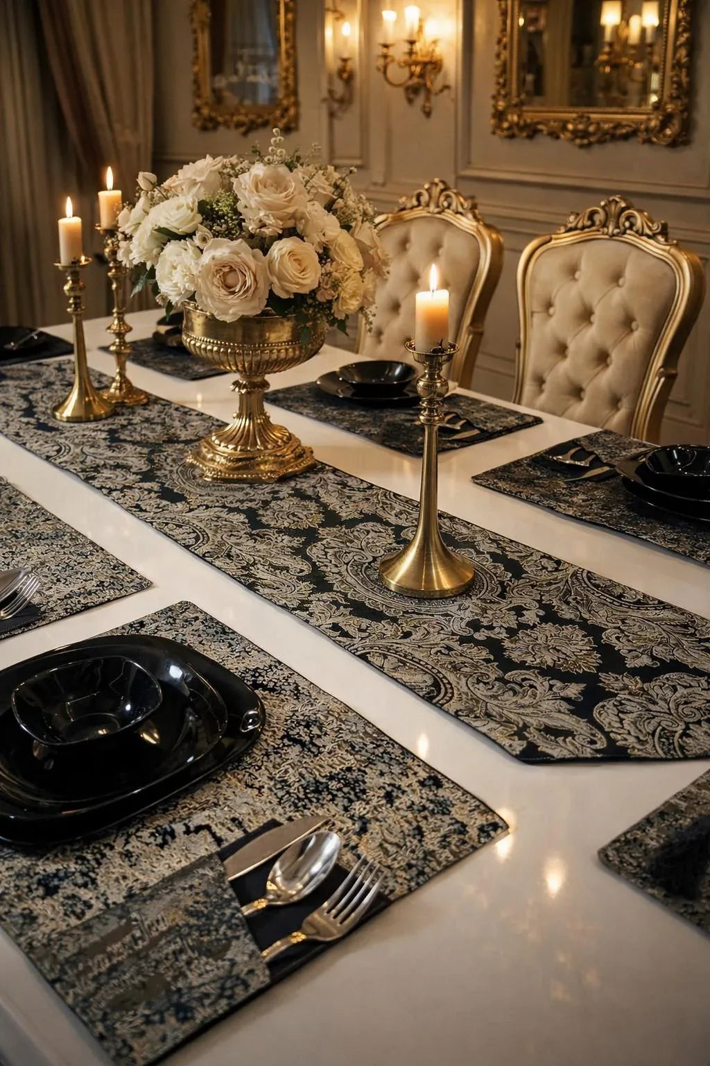 Baroque Majesty Table Runner Set - Shandaar Homes