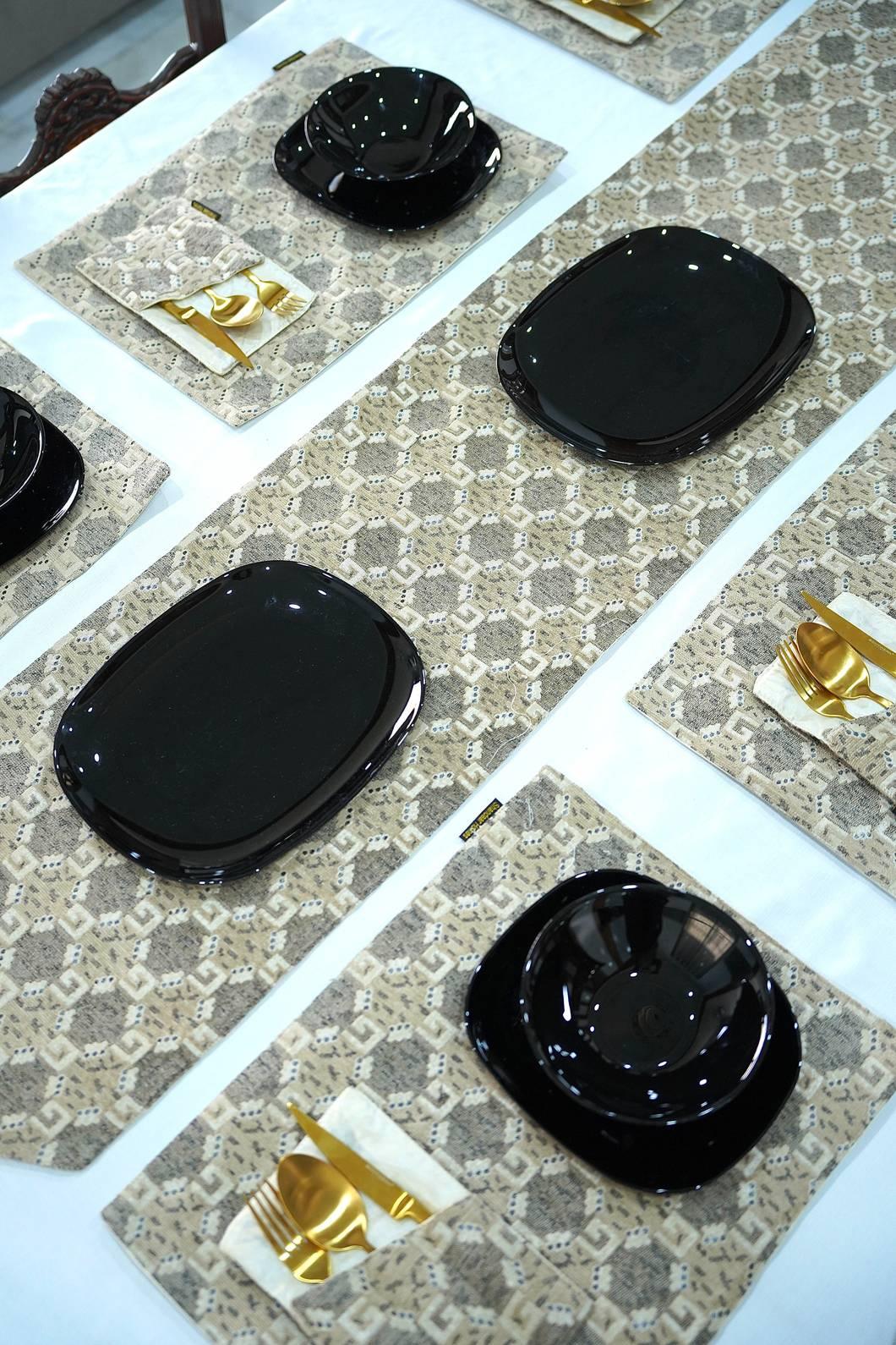 Gold Brown Velvet Cutlery Holder - Shandaar Homes