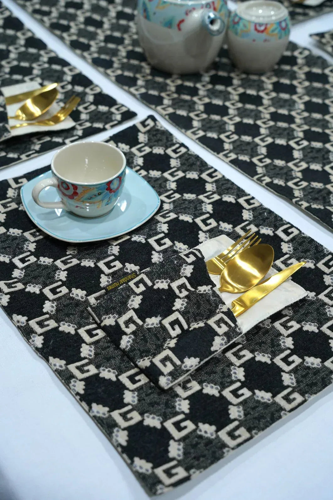 Black Velvet Cutlery Holder - Shandaar Homes