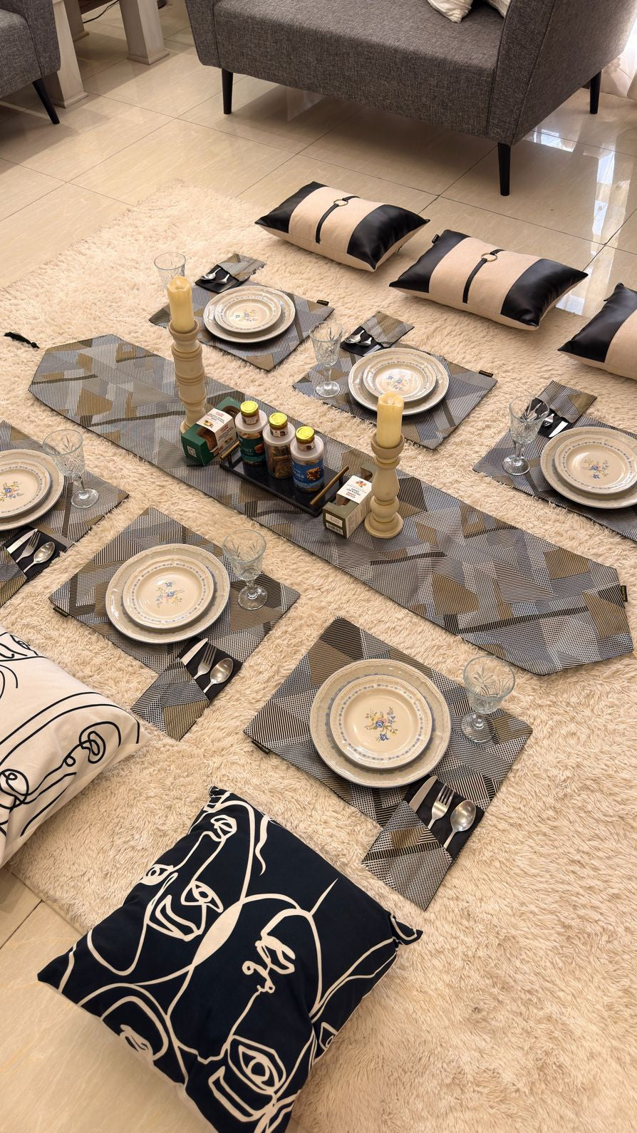Zig Zag Table Runner Set