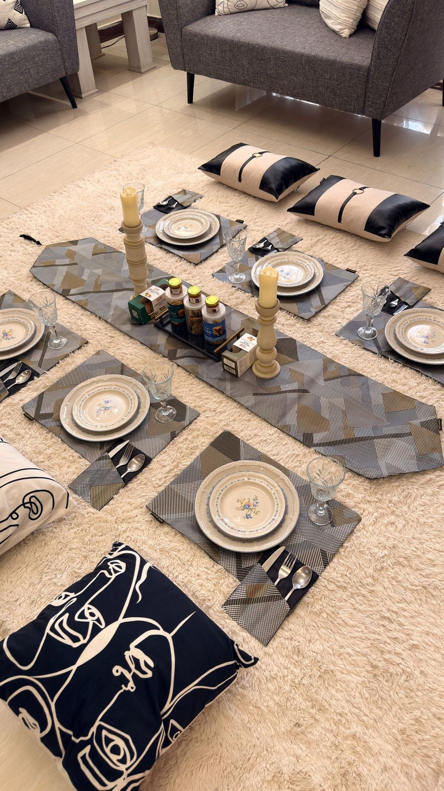 Zig Zag Table Runner Set