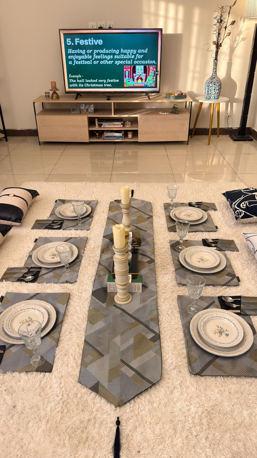 Zig Zag Table Runner Set