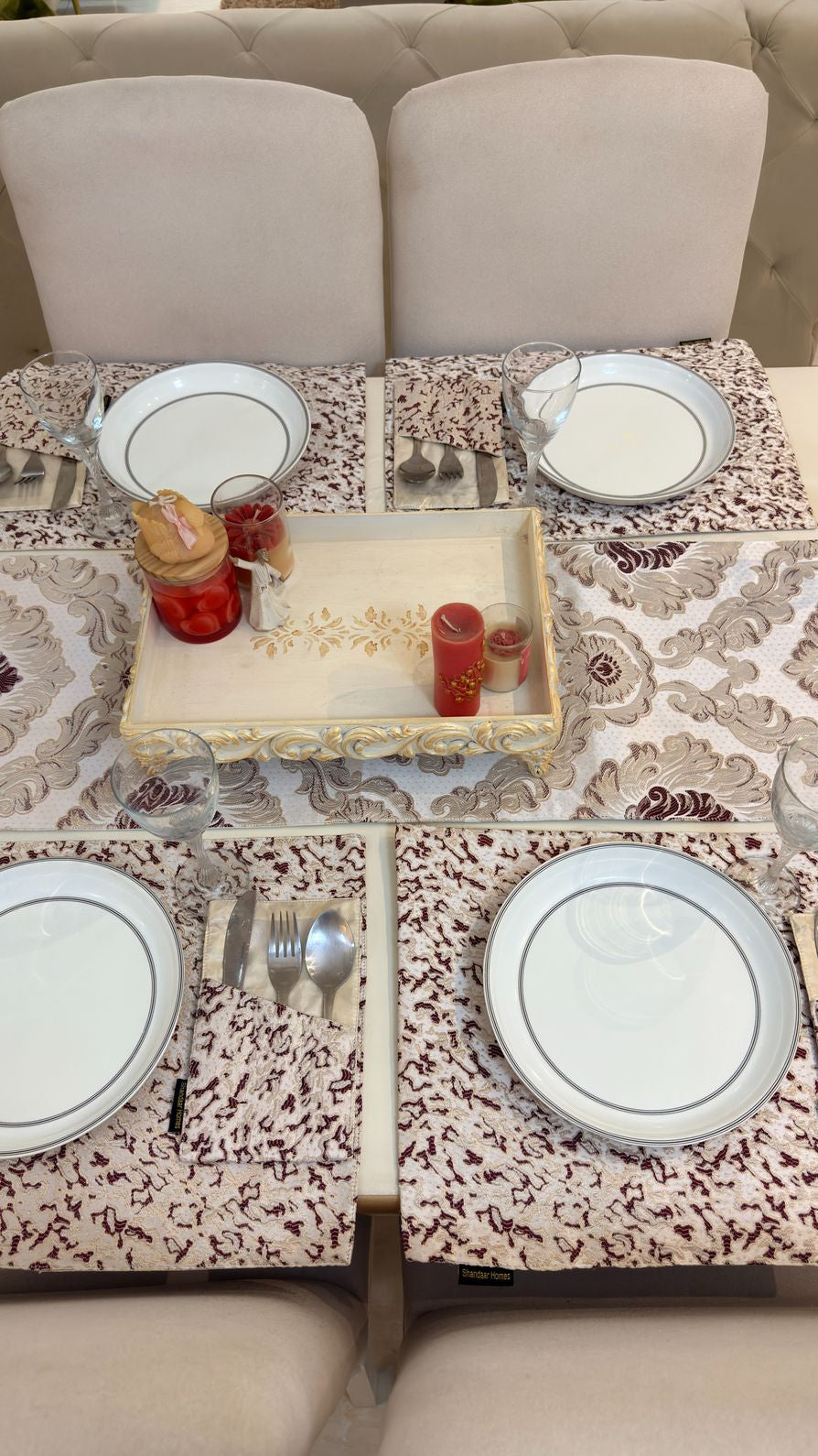 Rose Gold Table Runner Set