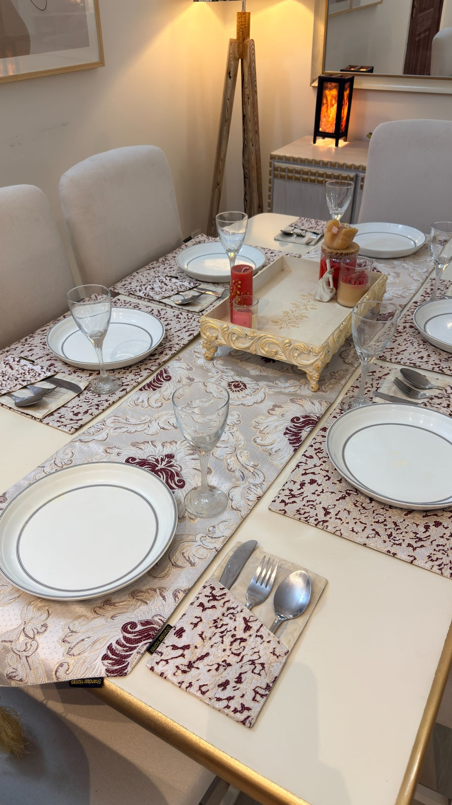 Rose Gold Table Runner Set