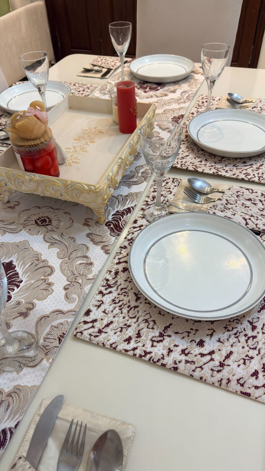 Rose Gold Table Runner Set