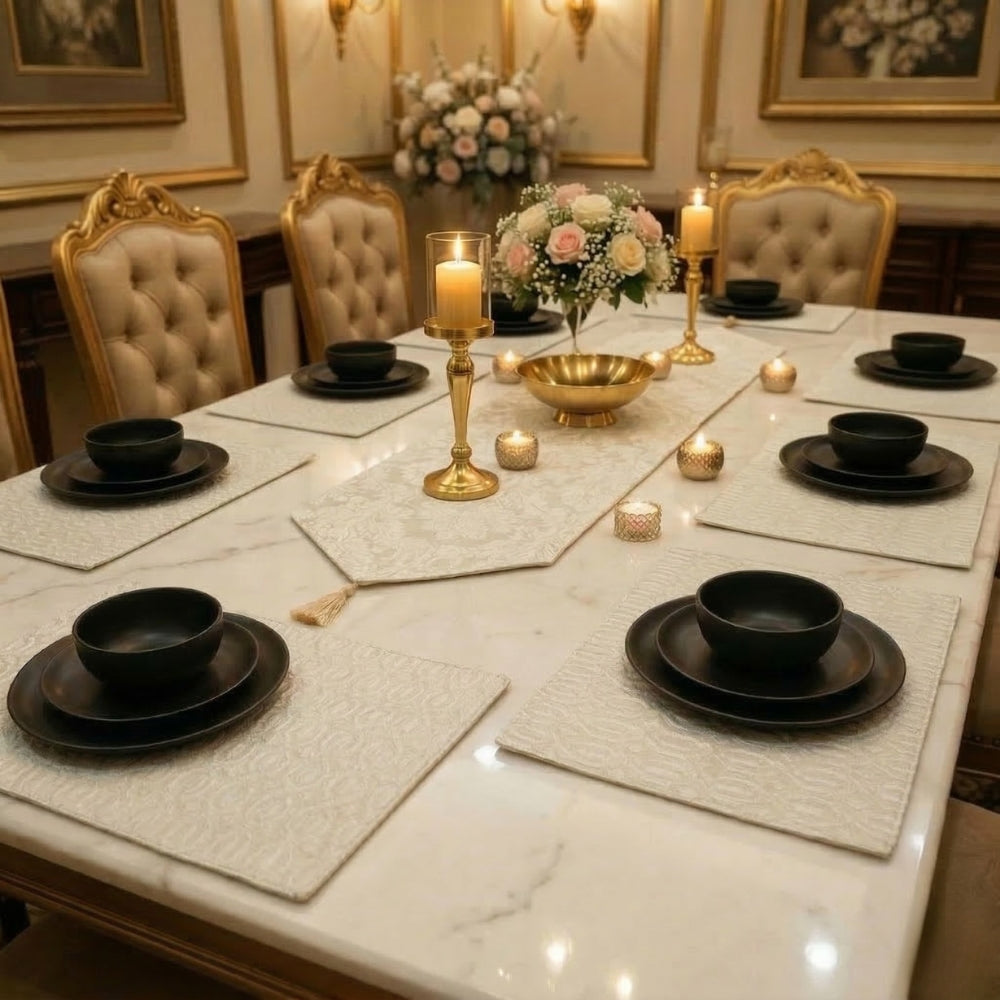 Light Skin Golden Table runner Set