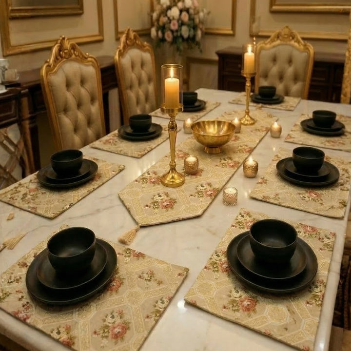 Rainbow Damask Table Runner Set