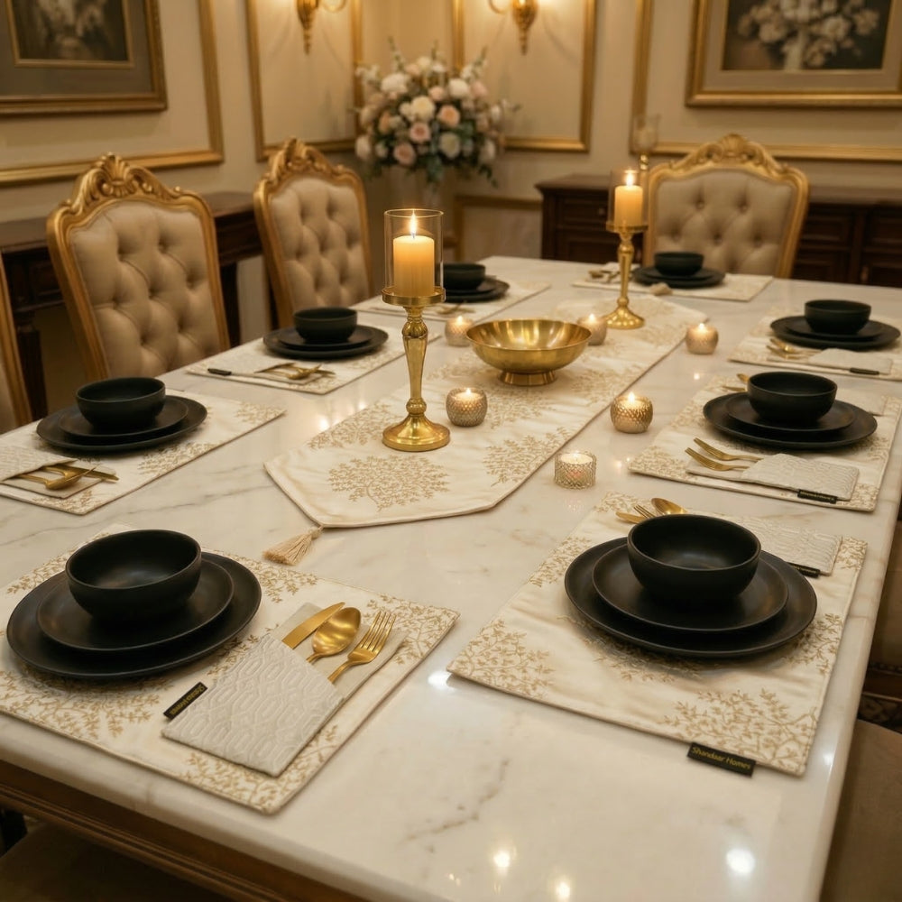 Vintage Jacquard Table Runner Set