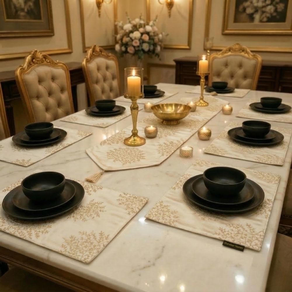 Vintage Jacquard Table Runner Set