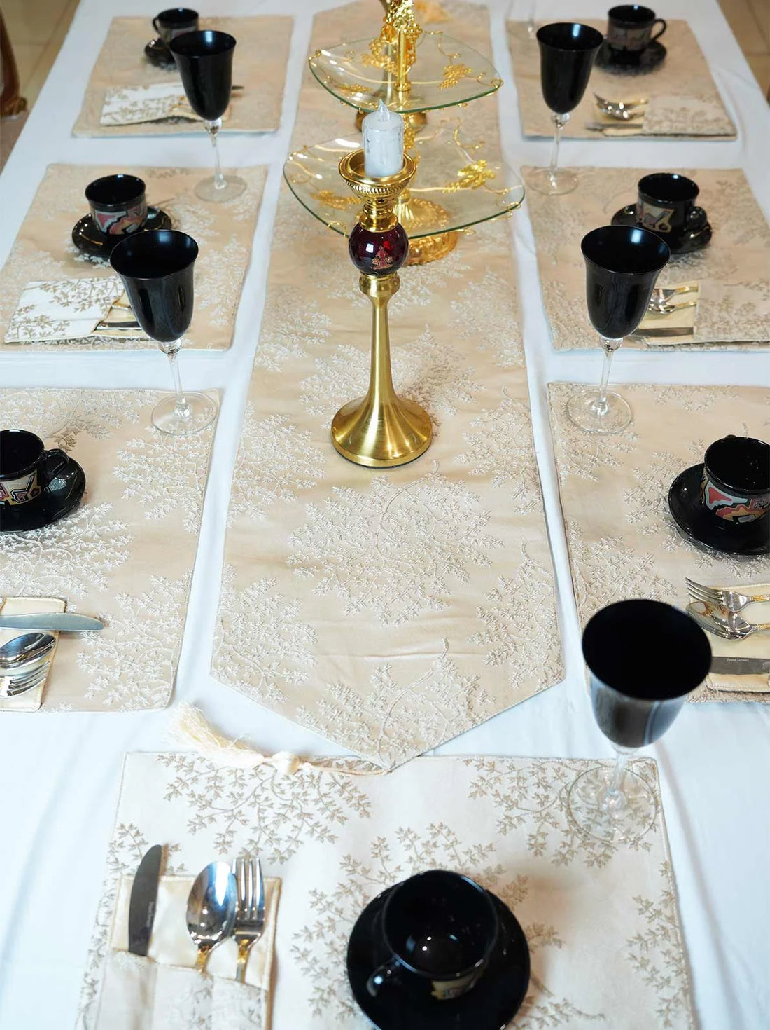 Vintage Jacquard Cutlery Holder