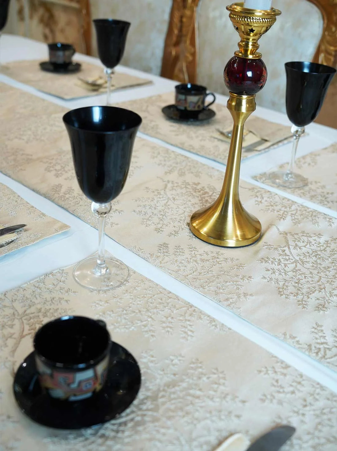 Vintage Jacquard Cutlery Holder