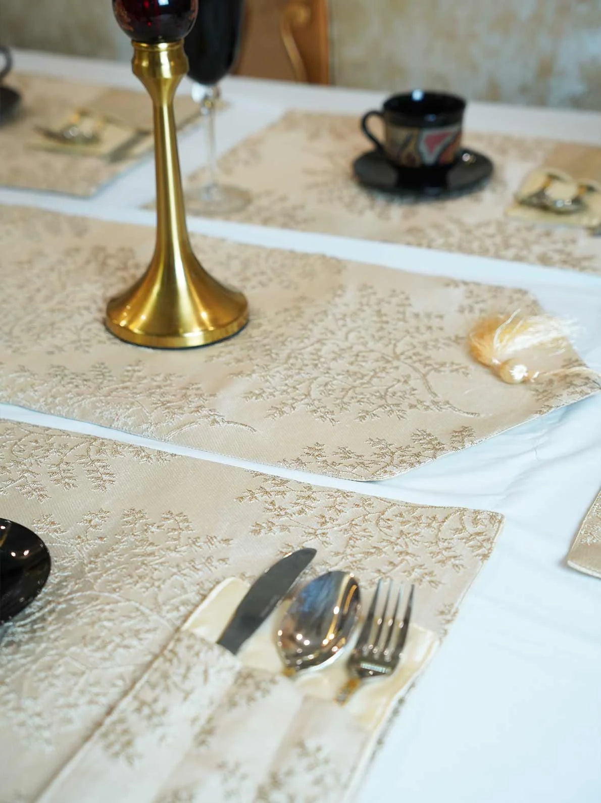 Vintage Jacquard Cutlery Holder